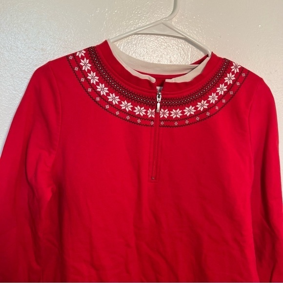 Kim Rogers Sweatshirt Red Fair Isle - Picture 4 of 10